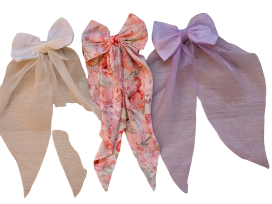 9. Scarf Bow Hair ClipTie