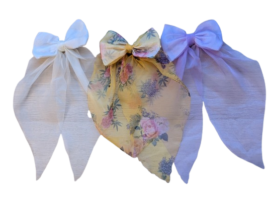 9. Scarf Bow Hair ClipTie