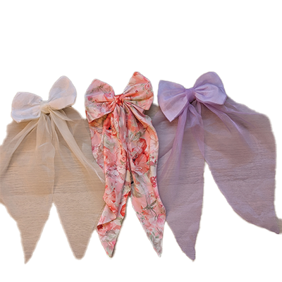 9. Scarf Bow Hair ClipTie