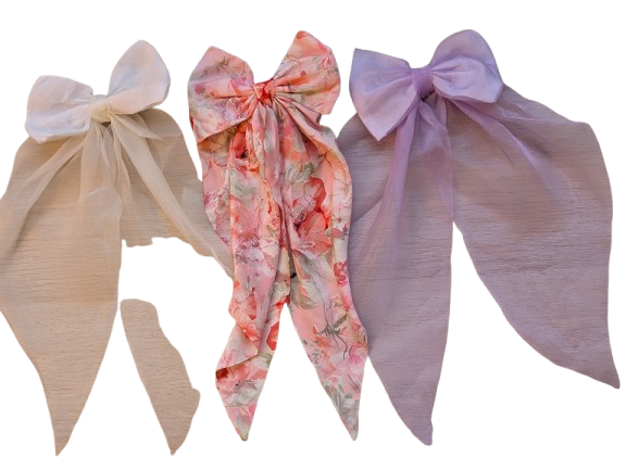 9. Scarf Bow Hair ClipTie